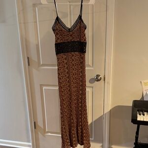 Chic Black and Gold Maxi Dress
